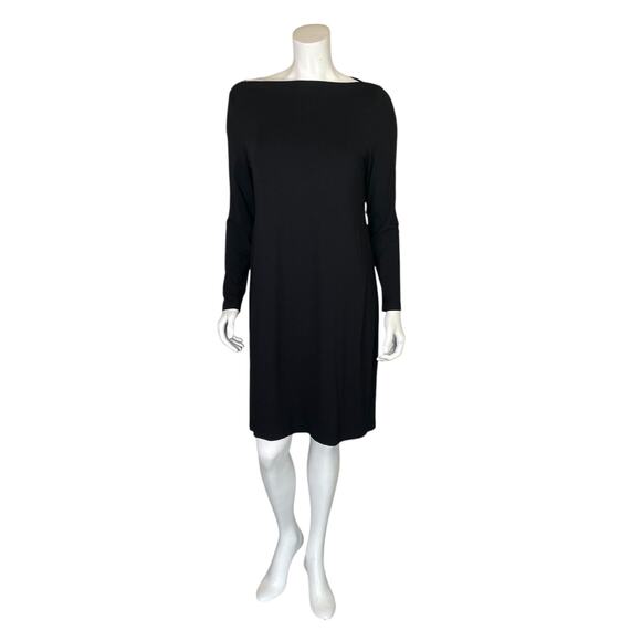 Eileen Fisher Dresses & Skirts - ❌SOLD❌ Eileen Fisher | Women's Black Long Sleeve Boatneck Dress | Size: M
